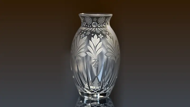 etched glass vase​ 3