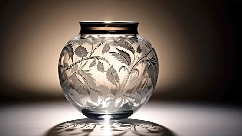 etched glass vase​ 4