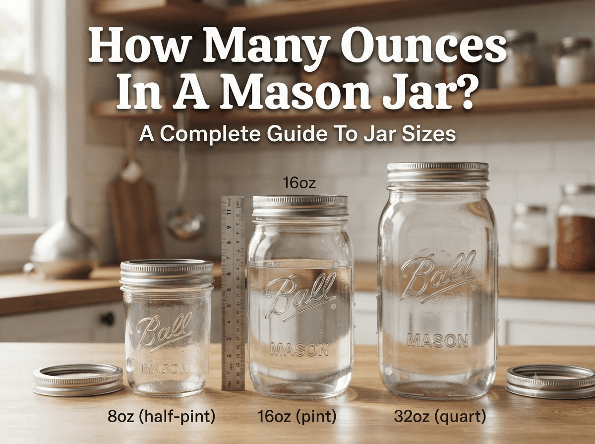 how many ounces in a mason jar