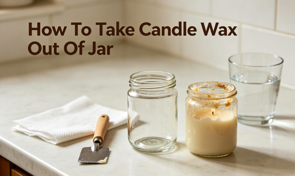 how to take candle wax out of jar​