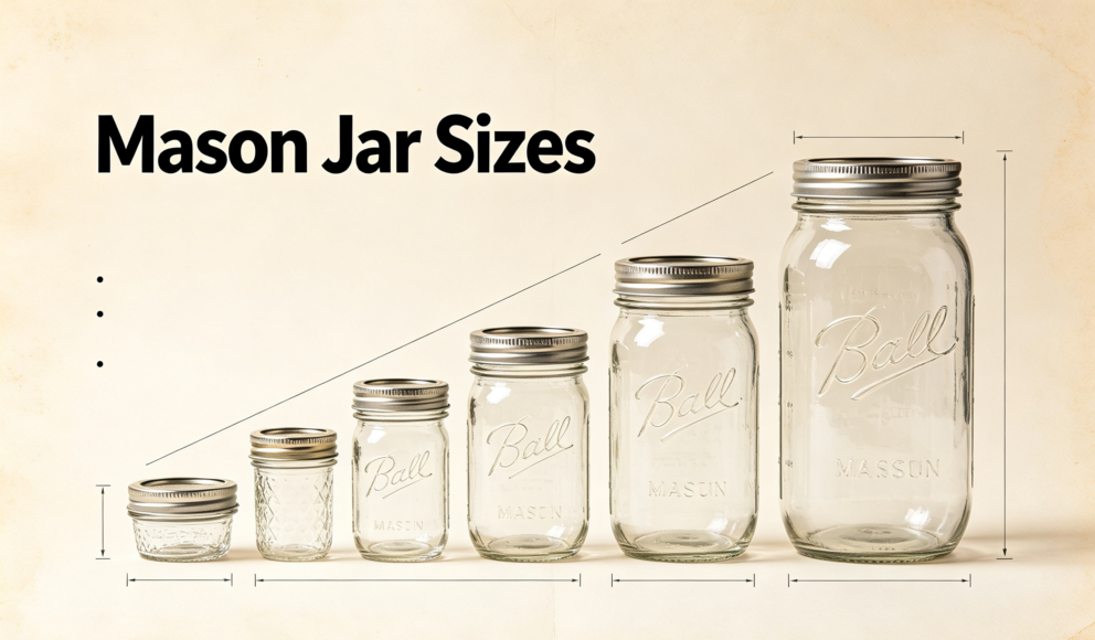 mason jar sizes​