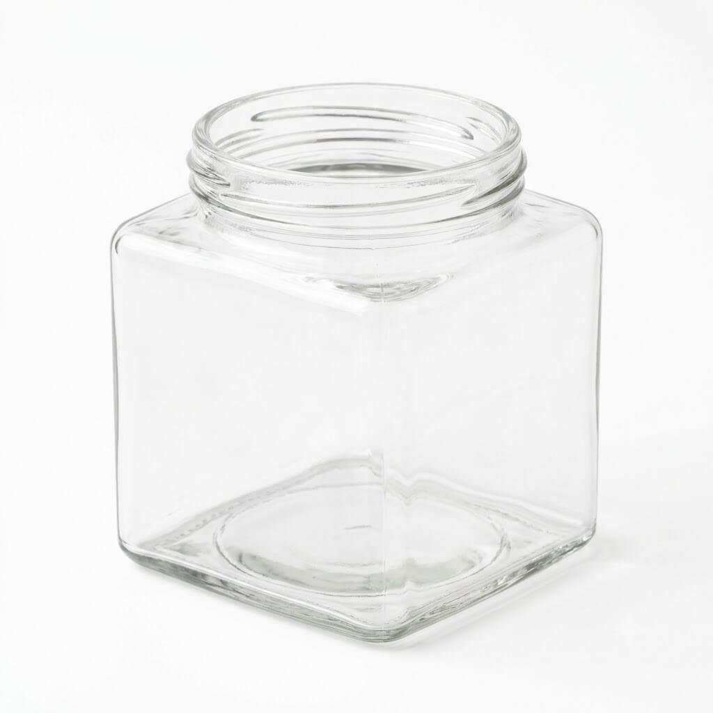 square glass jar
